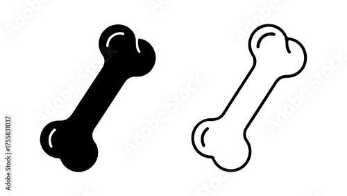 Dog bone icon with transparent background