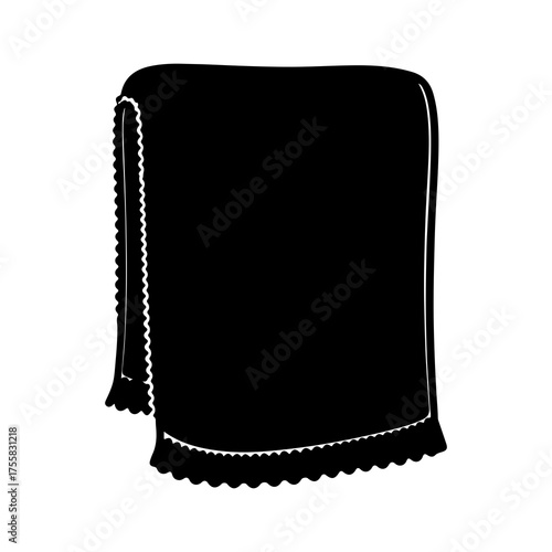 Folded towel with transparent background