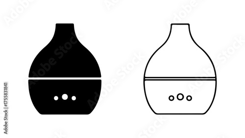 Aromatherapy diffuser outline with transparent background