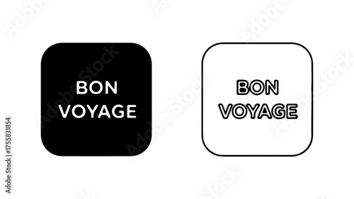 Bon voyage signs with transparent background