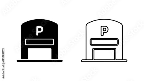 Parking sign with transparent background