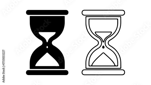 Hourglass icons with transparent background