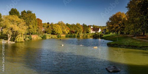 Lovely park with autumn colors