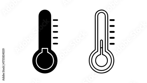 Thermometer icons with transparent background
