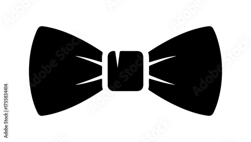 Black bow tie with transparent background