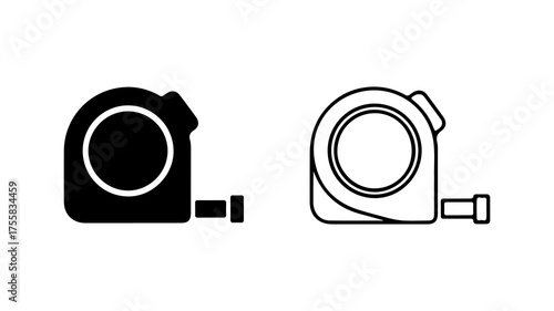 Tape measure icons with transparent background