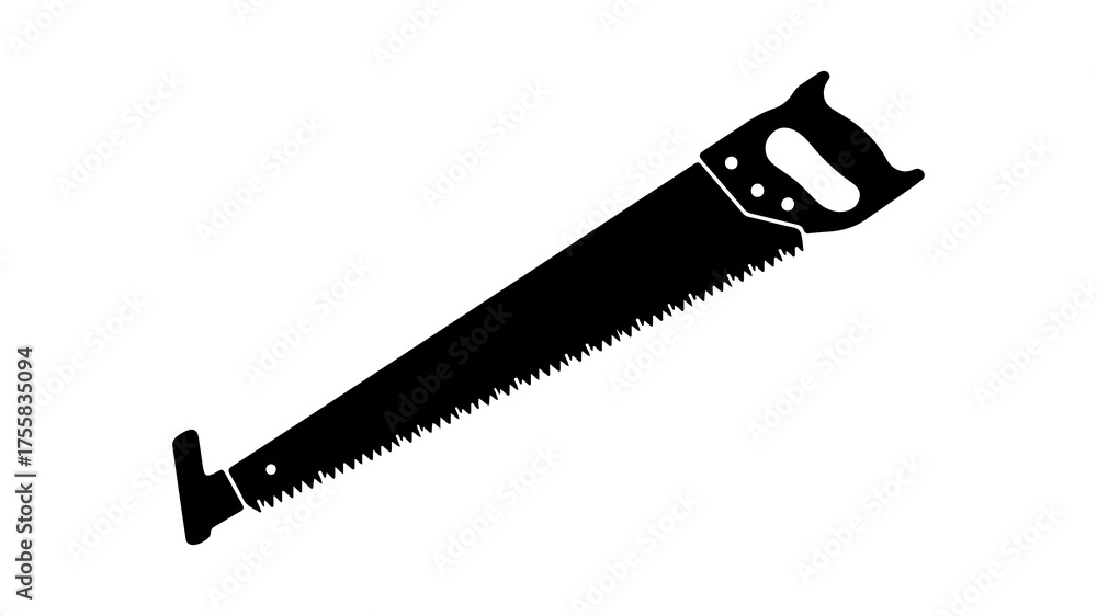 Obraz premium Hand saw with transparent background