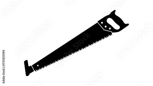 Hand saw with transparent background