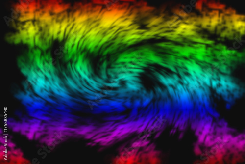 Vibrant abstract rainbow swirl with dynamic movement and texture