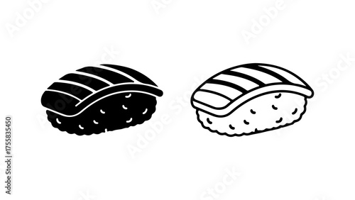 Sushi nigiri with transparent background