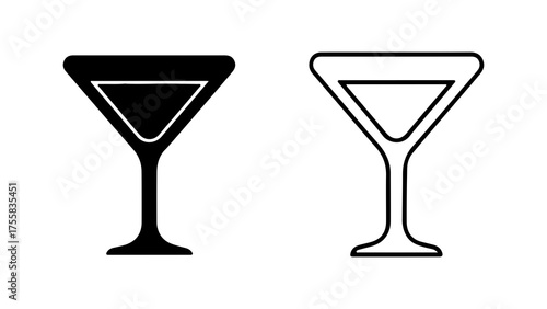 Martini glasses with transparent background
