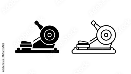 Cannon with books and globe with transparent background