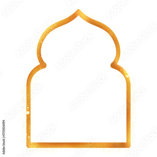 Islamic Gold Sparkle Frame 