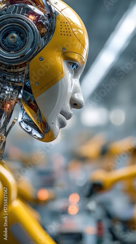 Factory with a streamlined automation process, a scene of technology management.