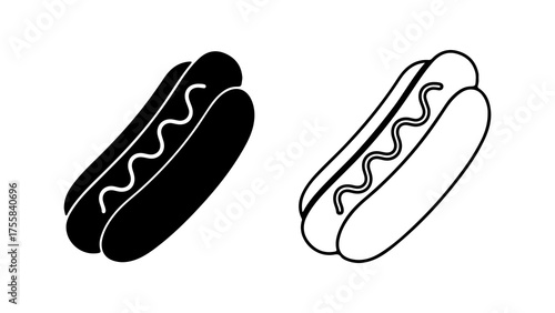 Hot dog icon with transparent background