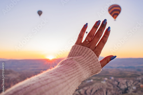 engagement in hot air balloon
