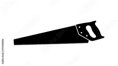 Hand saw with transparent background
