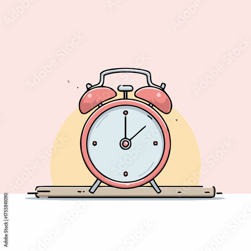 Adorable clock vector art
