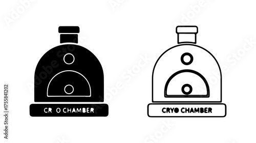 Cryo chamber icon with transparent background