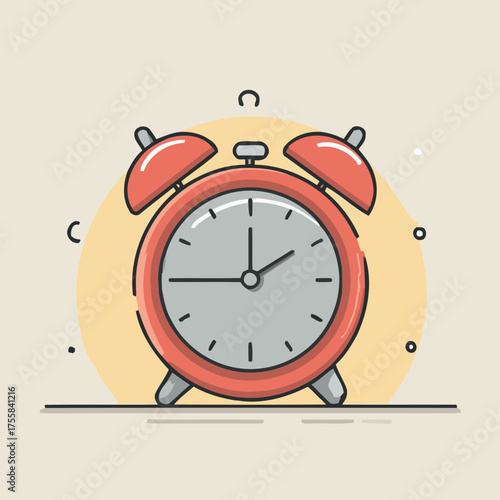 Doodle style alarm illustration