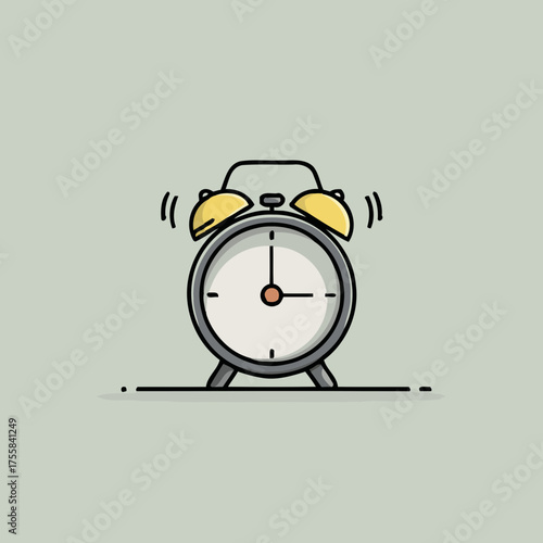 Funny alarm clock vector