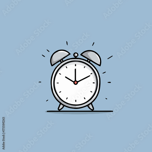 Late night alarm clock vector