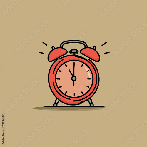 Ringing bells clock vector