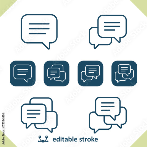 Chat Bubbles - Speech Bubbles - Chat Icons