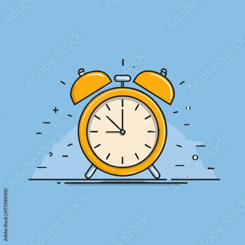Sleeping time clock vector