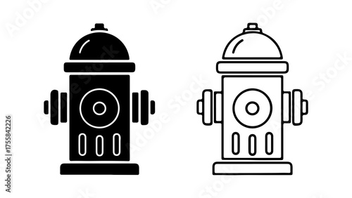 Fire hydrant icon with transparent background
