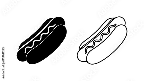Hot dog icon with transparent background