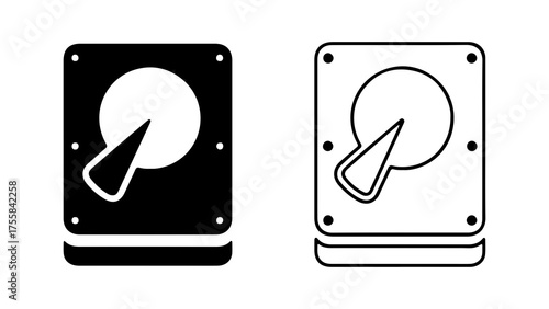 Hard drive icon with transparent background