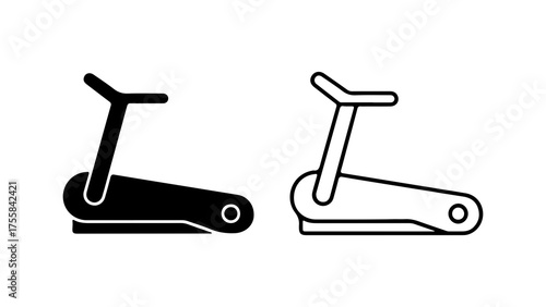 Exercise treadmill with transparent background