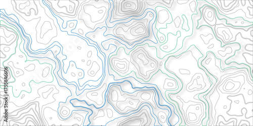 Topographic Contour Map Background | Pastel Blue Line Elevation Texture Wallpaper