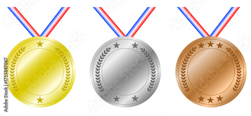 優勝メダルセット 紐付き ゴールド・シルバー・ブロンズ