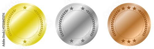 優勝メダルセット 紐付き ゴールド・シルバー・ブロンズ