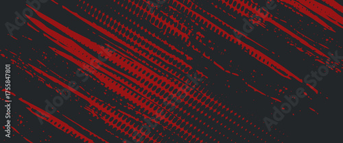 Background, contrast red and black color abstract template for business design. Technology style. You can use it for advertising, sports posters, templates, business presentations. Vector illustration
