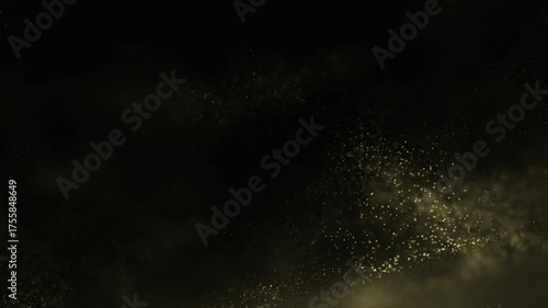 Looping Gold Particles Background