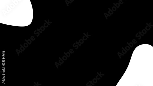 Obraz na plátně Organic blob expanding and contracting on black background