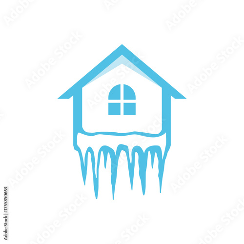 ice house vector abstract logo modern style