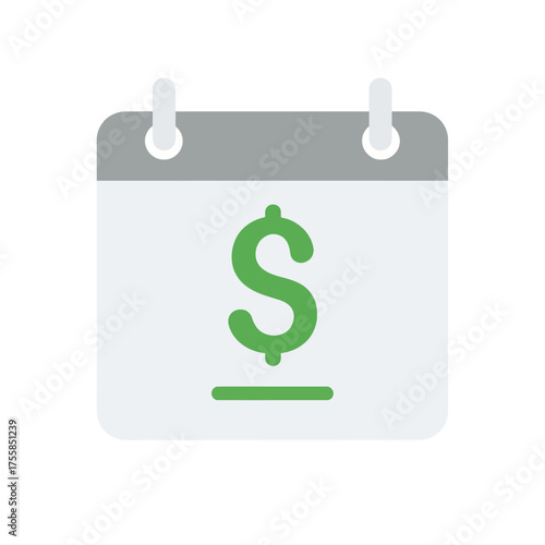 Calendar Icon with Dollar Symbol Indicating Financial Planning and Budgeting
