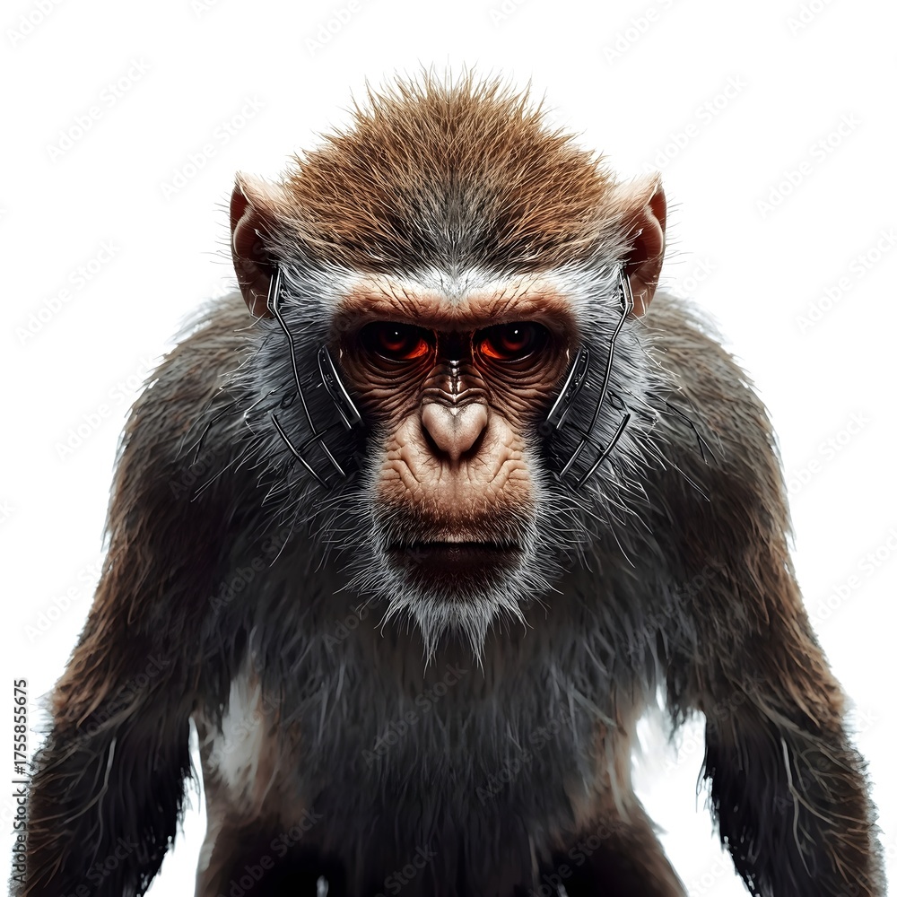 Fototapeta premium Cyber Primate: The Evolved Hunter