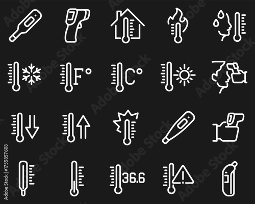 Line Temperature Icons	