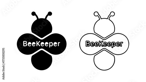 Canvastavla Minimalist Bee Keeper Logo Design Concept