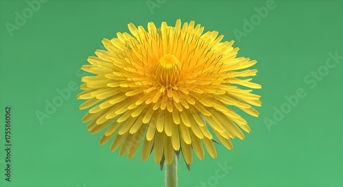 Bright Yellow Dandelion Flower Close-up.