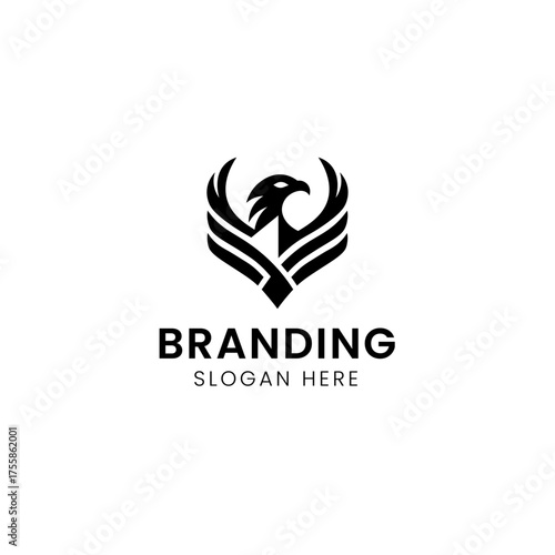 Creative Flying Eagle mascot logo