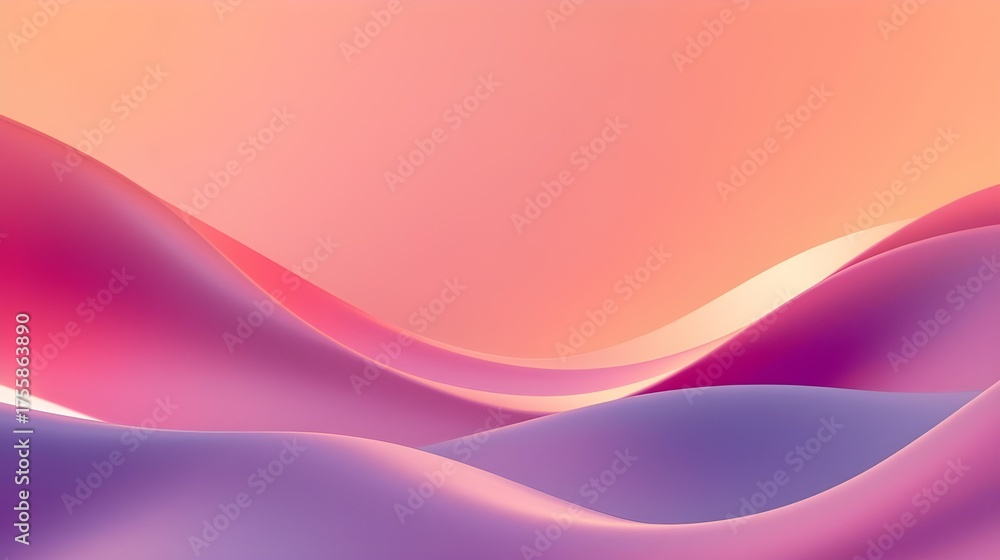 Obraz premium Abstract pink and blue wave vector design with soft flowing curves for a wallpaper background