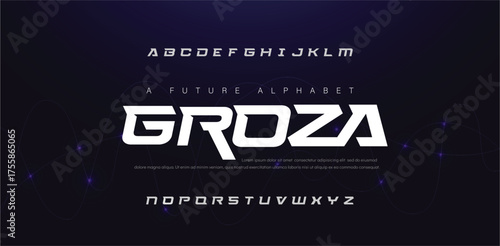 Sport Modern Future Alphabet Font. Typography urban style fonts for technology, digital, movie logo design regular, italic and number. vector illustration