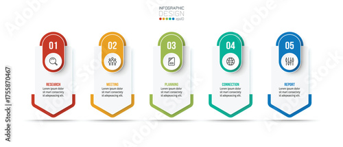 Infographic template business concept with step.