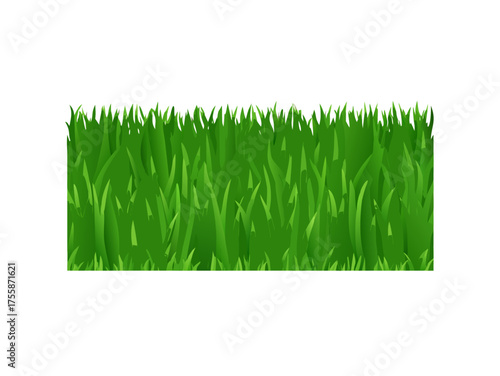 Seamless artificial green grass seamless horizontal banner background illustration

